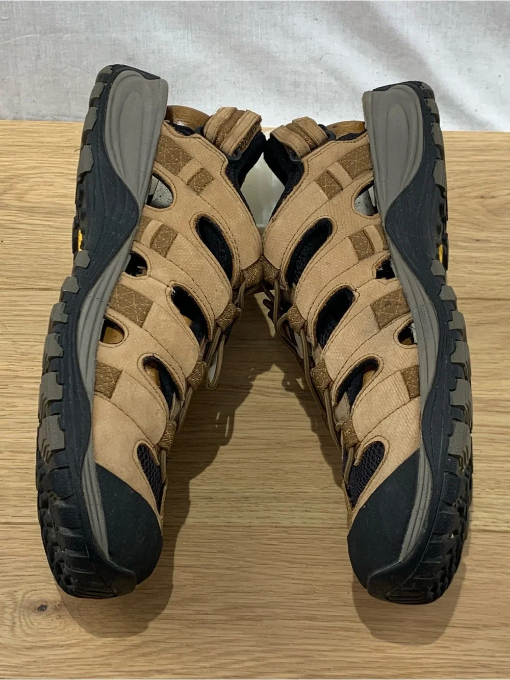 Merrell Saugatuck Men’s Size 14 Trail Hiking Sandals Tan Brown